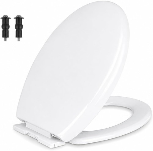 White soft close toilet seat - white,