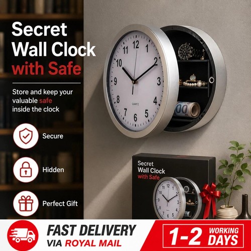 Secret wall clock - secret, safe