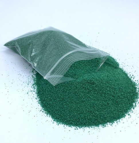 Green decorative coloured sand - decorative,