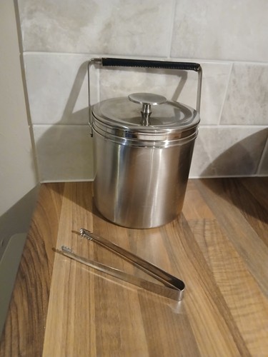 Stainless steel ice bucket - steel,