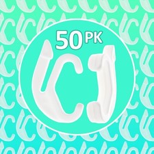 Curtain Glider Hooks 50Pc FITS SWISH VALANCE/DUO RAILS Track Runner Drape Slider