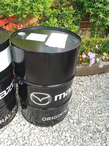 Empty metal oil drum - metal,