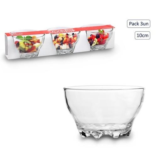 Glass bowl set - glass, clear
