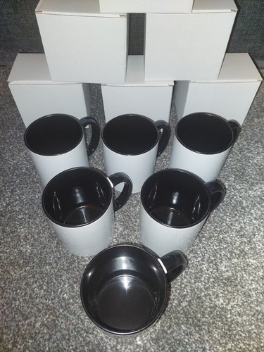 Black sublimation 11oz mugs - 6x,