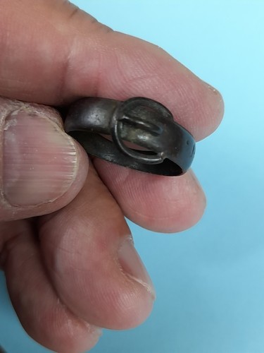 Medieval ring with - ring, markings