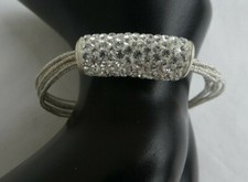 Butler & Wilson Silver Bracelet, Multi-thread, Swarovski. Gift box. 