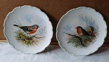 Royal Albert Woodland Birds Ornamental Plates 8-inch Chaffinch And Robin VGC