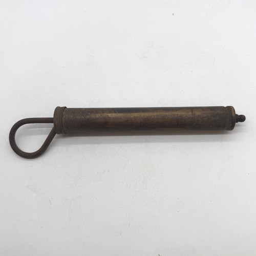 Antique brass hand pump - hand,