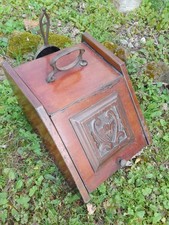 Very Old wooden coal box,coal