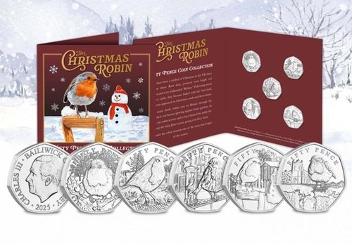Christmas robin 50p - christmas,