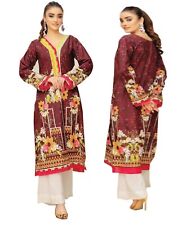 Ladies Indian Kurti Pakistani Kurta Pink Cotton Digital Print Tunic Kameez D