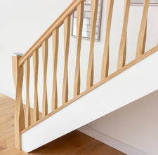 Solid Oak Square Twist Stair