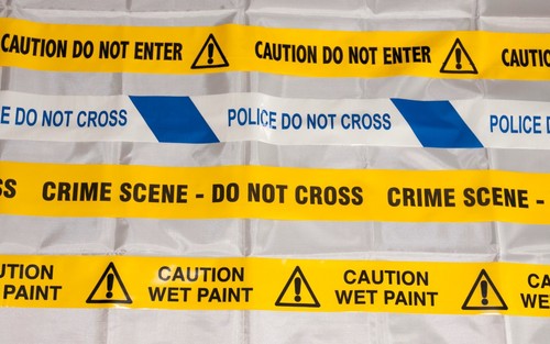 Prank barrier tape caution - barrier,
