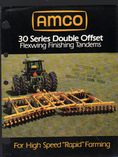 AMCO "30 Series" Double Offset Disc Harrows Brochure Leaflet