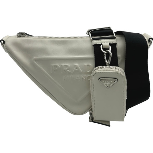 Prada triangle shoulder - triangle, white