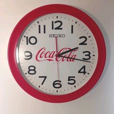 Seiko Coca-Cola Seiko wall clock.  White and Red Rare 