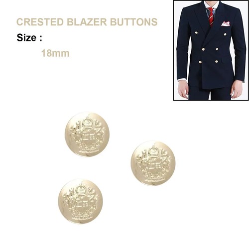 Gold round plastic crested - gold,