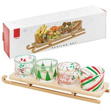 5 Piece Christmas Glass