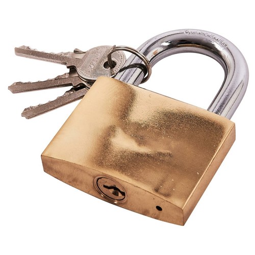 Brass padlock set 60mm with - padlock, 3