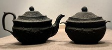 Antique Black Basalt Wedgwood Black Basalt Cookie Teapot & Sugar Bowl?