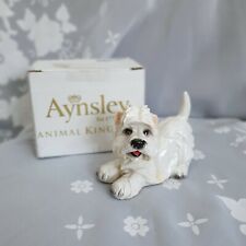 Rare Aynsley Animal Kingdom Westie Pup Dog Ornament Collectible 4" x 3" 