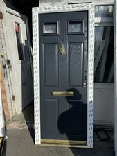 Brand New  Anthracite Grey Composite Door In White Frame- 855 X 2000 Mm