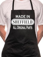 Made In Sheffield BBQ Cooking Funny Novelty Apron
