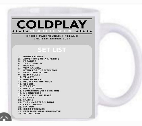 Coldplay tour mug - tour,