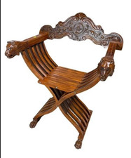 VTG Savonarola Chair Carved