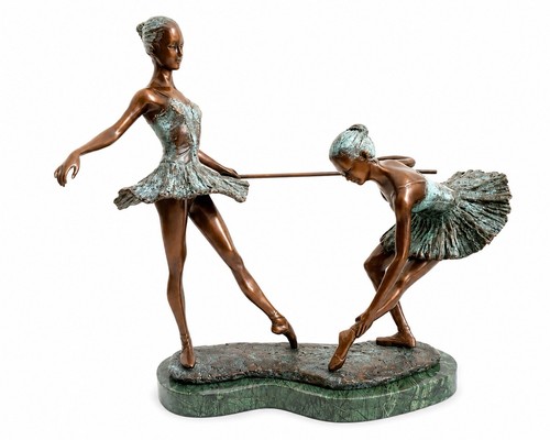 Bronze ballerina figurines - bronze,