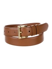The Real Real Prada Brown Saffiano Leather Belt Gold-Tone Buckle Size S -36/90