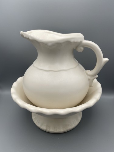 Vintage stoneware pitcher wash - stoneware,