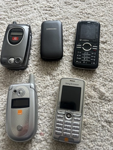 Vintage retro mobile phones - vintage,