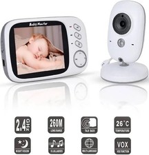 Baby Monitor with Camera and Invisible Infrared Night Vision, 720P IPS Screen,