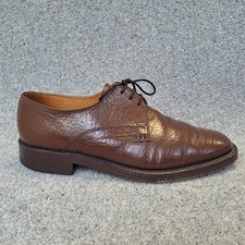 Loake Mens Aintree Shoes UK 8.5 Brown Leather Derby Last 87-6 Made in Britain