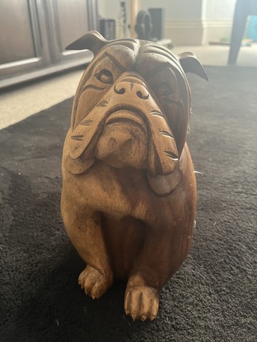 Bulldog wooden artwork - bulldog,