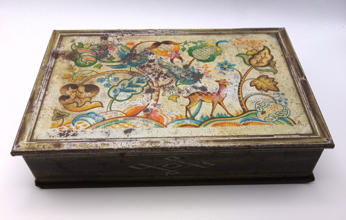 Vintage 1950s gift biscuit - gift,
