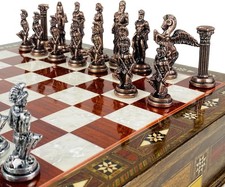 Antique Chess Set with Storage