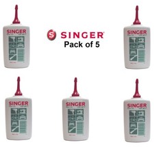 5x SINGER SEWING MACHINE OIL SUPER FINE QUALITY 125ml Genuine Singer Bottle