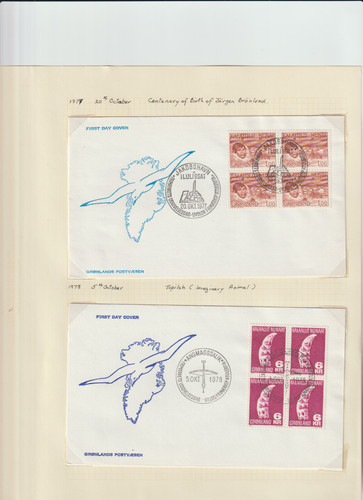 Greenland 1977 fdc s - greenland, fdc`s