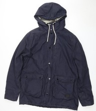 H&M Men's Blue Parka Jacket L