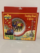 The Wiggles Feeding Bowl And Spoon 2005 Tree Toys vintage Kids Dinner Set New