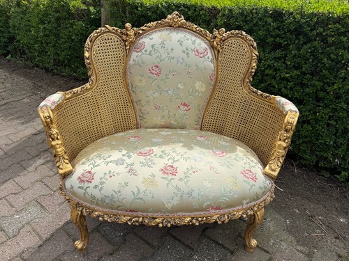 Settee loveseat 1960 french - loveseat,