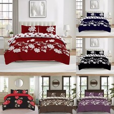 3Pcs Duvet Set Quilt Cove Bedding Set with Pillow Cases or Matching Curtains