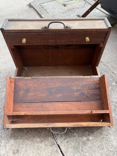 Antique wooden box poss - antique, tool