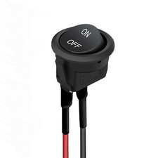 Round rocker Toggle Switch12V ON/Off Switch 12Volt DC 2Pin SPST 6A/250V 10A/125V