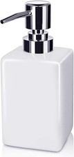Ceramic Soap Dispensers, 320ML Square Classical Soap & Lotion Pump Dispenser for