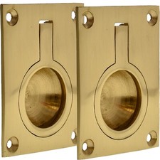 2 x FITS FLUSH Solid Brass