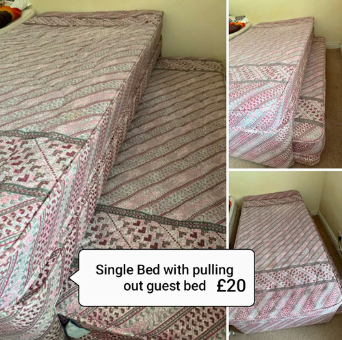 Single trundle bed pull out - trundle,