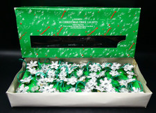 Christmas Fairy Lights WH Smith 40 Bulb Pom Pom Silver Tassel  Vintage Retro ✅